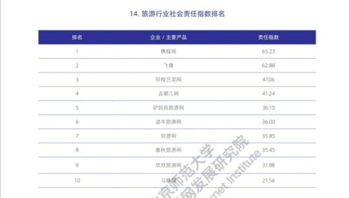 互联网旅游企业履责表现如何 北师大这份报告排出名次